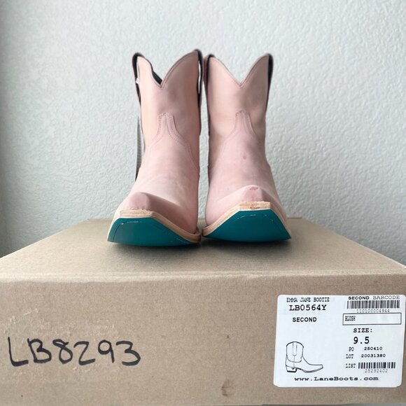 Lane EMMA JANE Womens Cowboy Bootie 9.5 Western Pink Cowgirl Short Ankle Boots - Picture 12 of 13